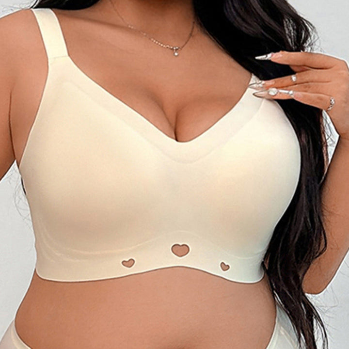 Full Coverage Wireless Bra – Plus Size Seamless Support Bra No Underwire for Large Bust
