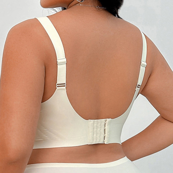 Full Coverage Wireless Bra – Plus Size Seamless Support Bra No Underwire for Large Bust