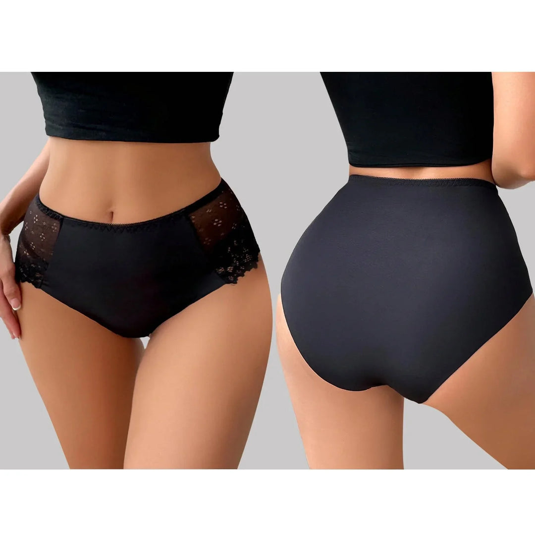 Viomisha Womens Underwear Sexy Lace Panties Low Rise Cheeky Ladies Stretch Full Briefs Soft Hipster Underpants 4 Pack - Viomisha