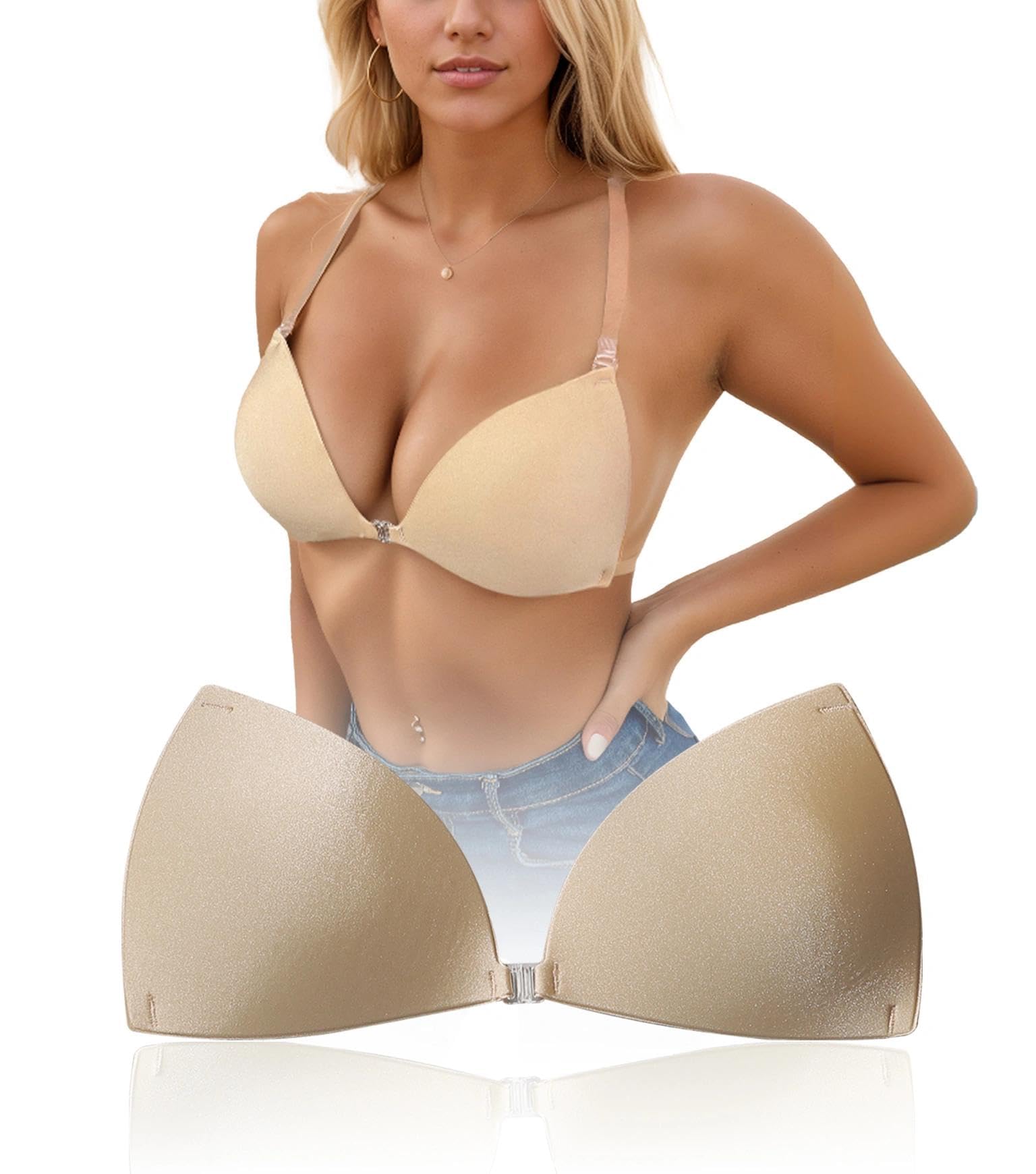 Sticky Bra Push Up for Women, Strapless Invisible Adhesive Bra with Strap for Backless Dress