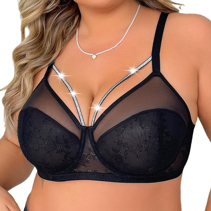 Viomisah sexy lace bras for women full coverage Unlined Underwire Bra Large Size Lifting Lace Bra.
