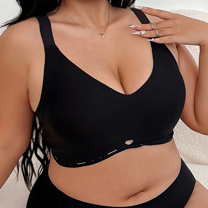 Plus Size Wireless Bra Seamless Full Coverage Comfort Bra for Women No Underwire Soft Support